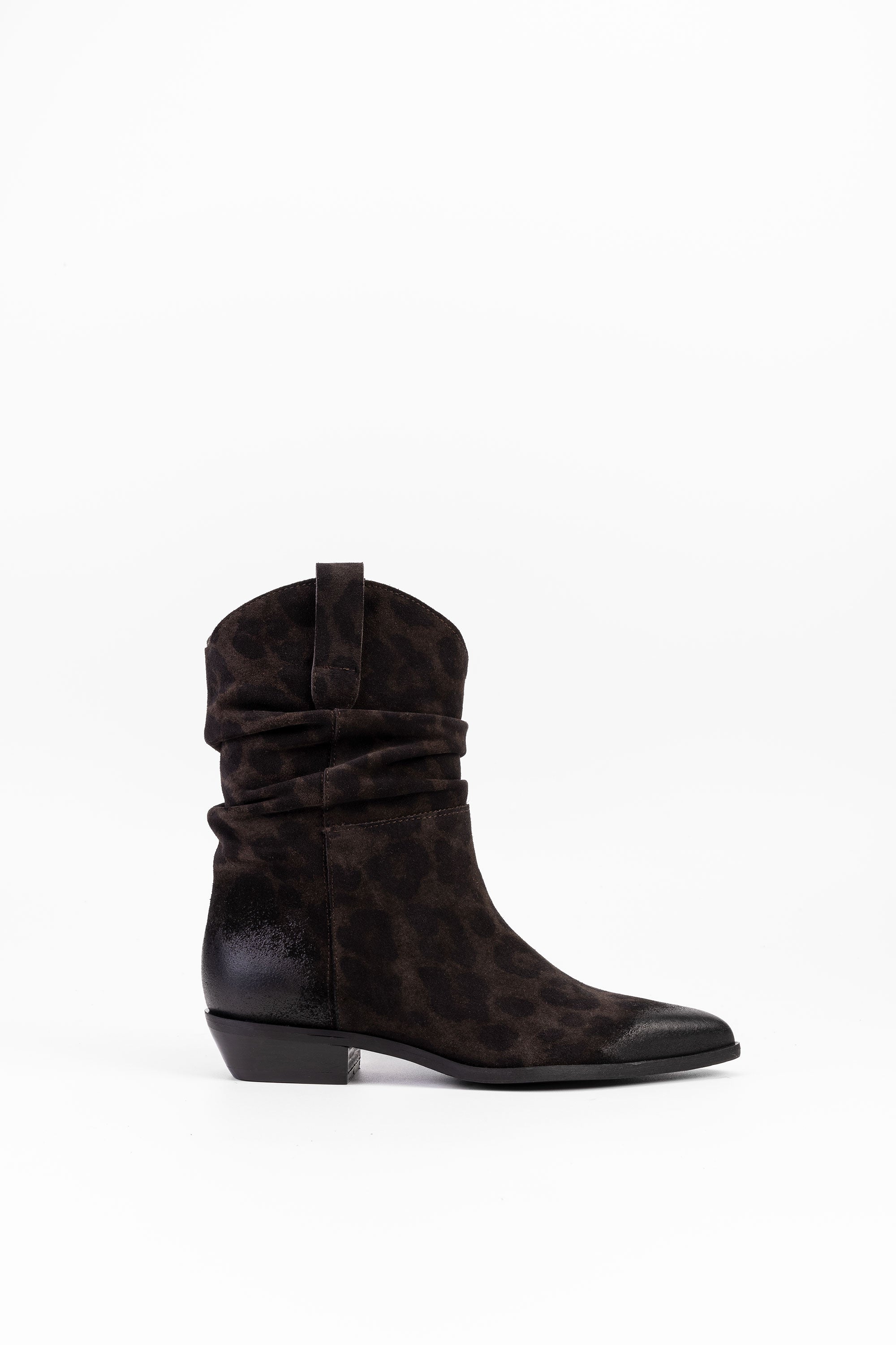 Stivaletti in Camoscio Celeste - Marrone
