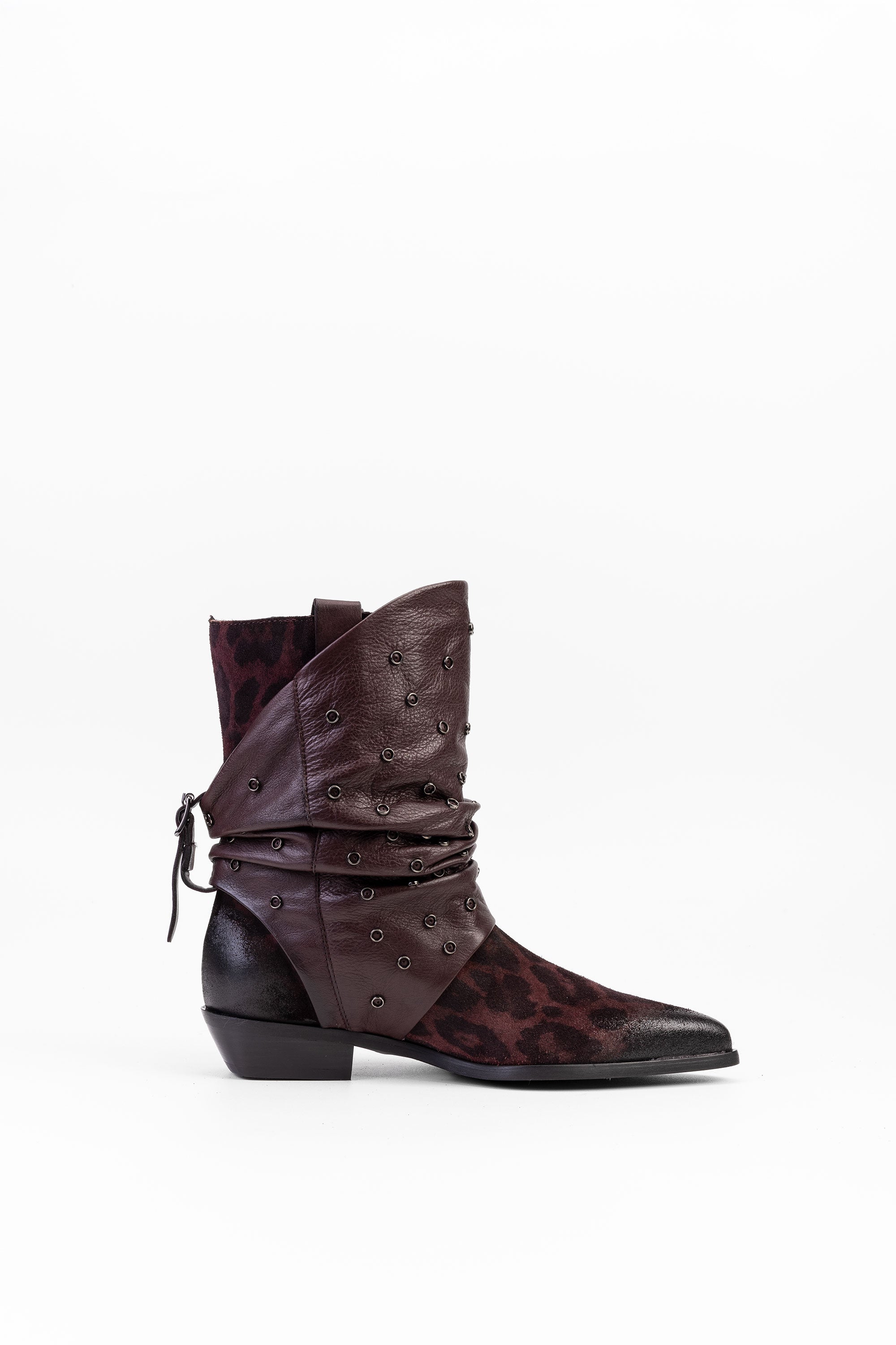 Stivaletti in Pelle Nadia - Bordeaux
