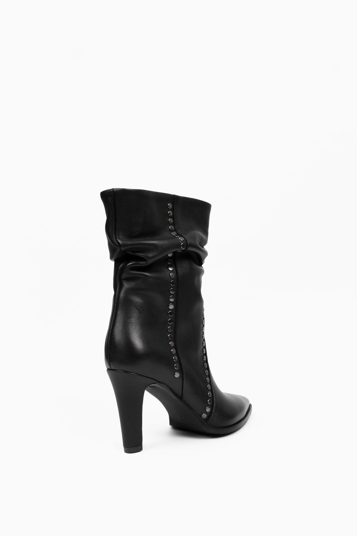 Stiefeletten Hoher Absatz mit Nieten in Leder Maeve