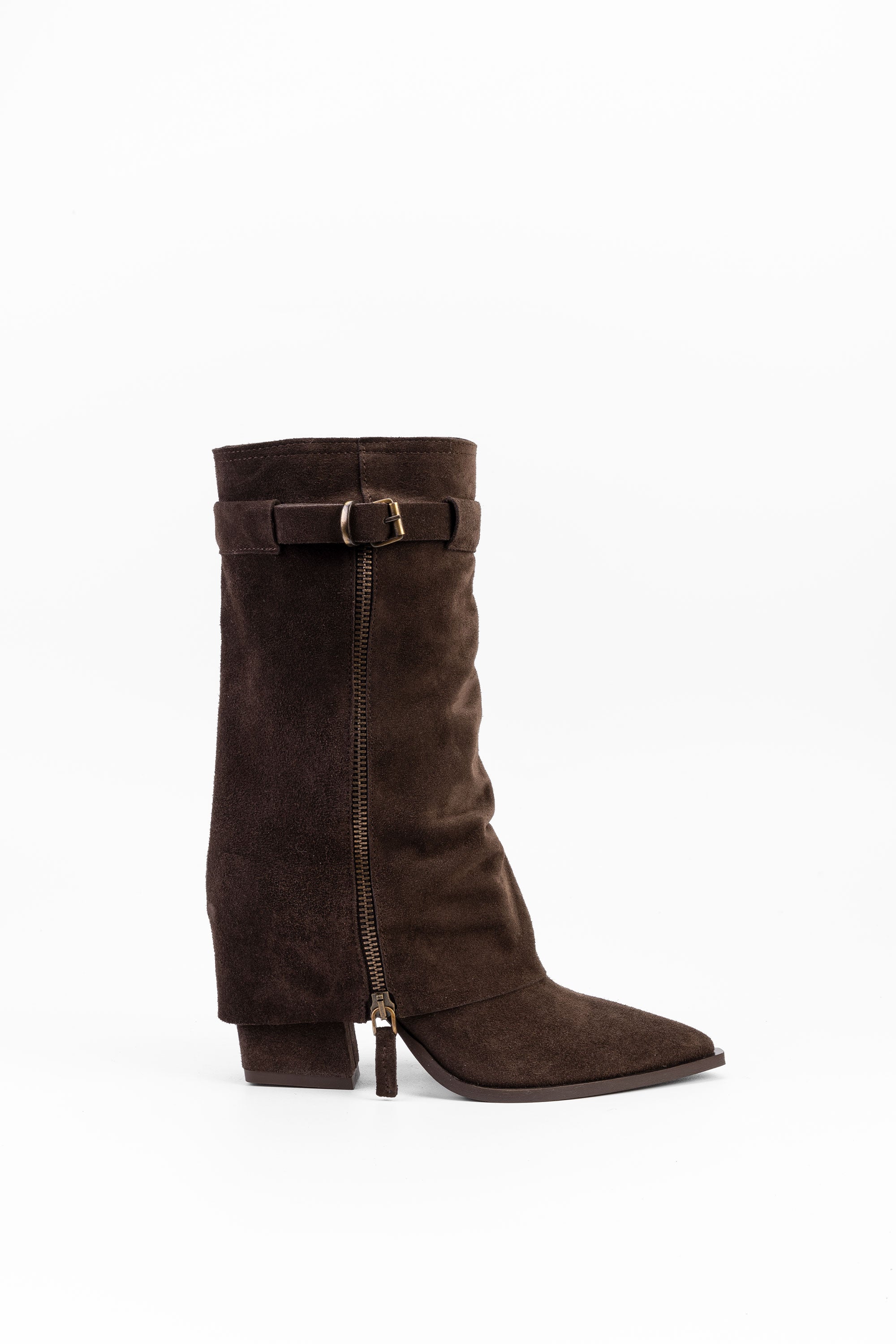 Stivali in Camoscio Josephine - Marrone