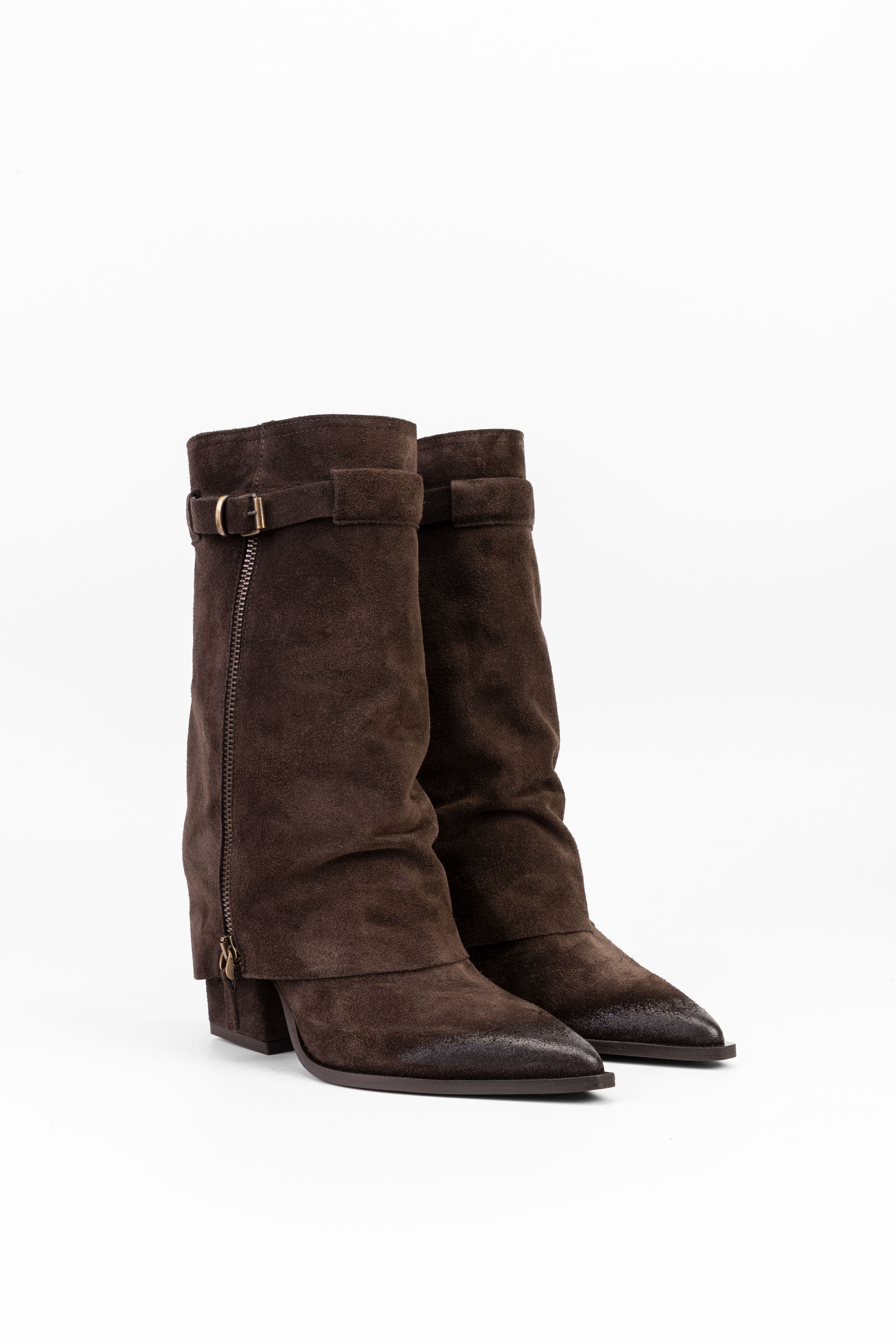 Stivali in Camoscio Josephine - Marrone