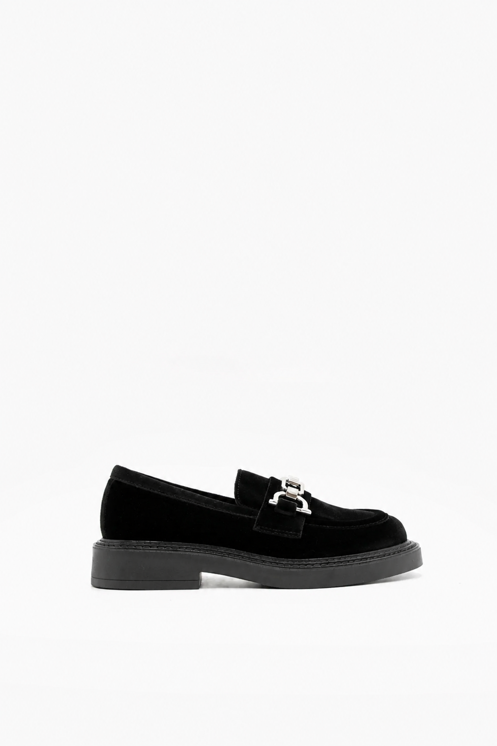 Mocasín Amelia de terciopelo petróleo