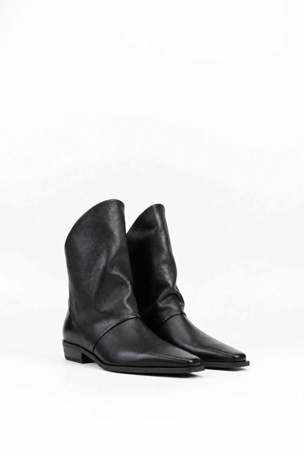 Ankle Boots Low Heel in Leather Meredith