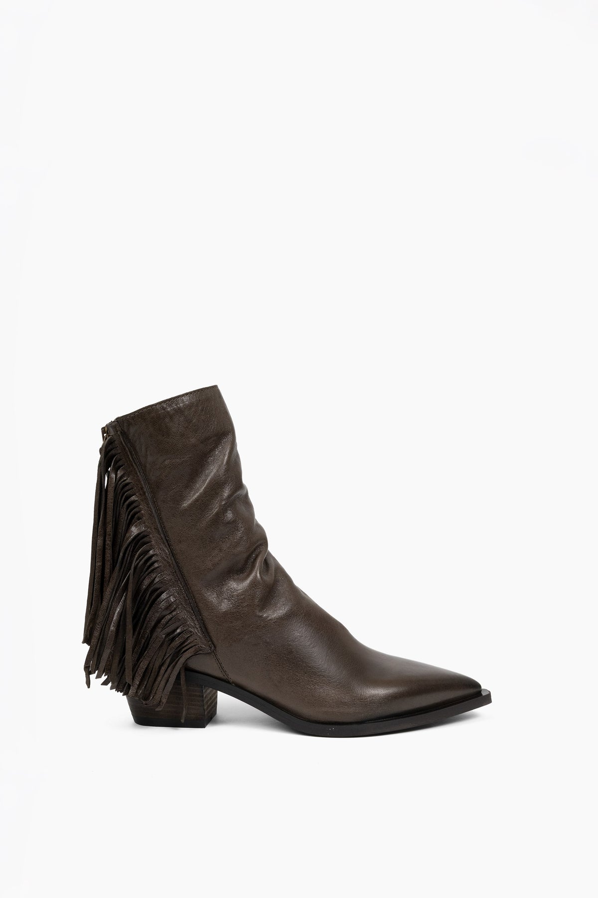 Stiefeletten Boho mit Fransen in Leder Brianna