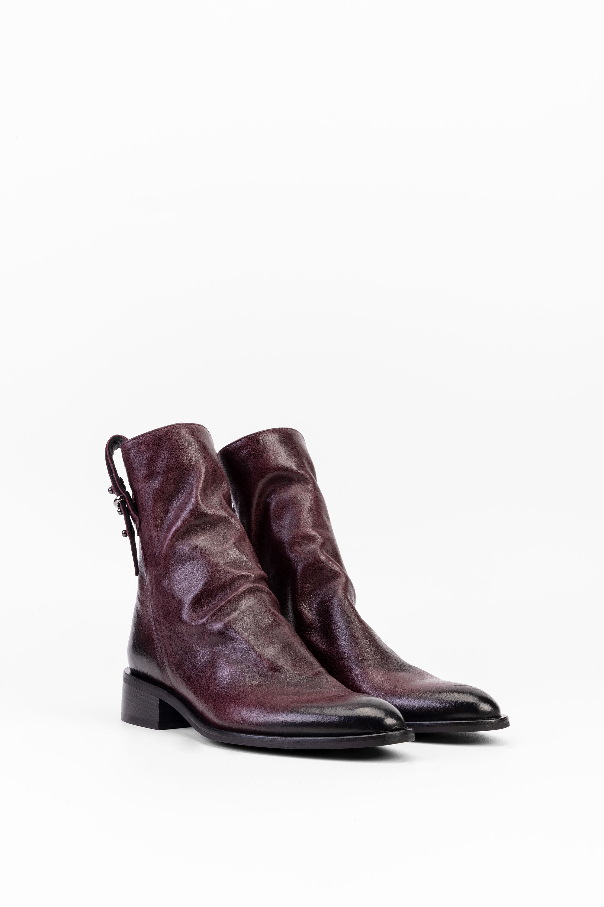 Stivaletti in Pelle Cheyenne - Bordeaux