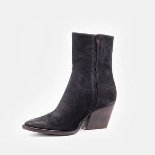 Beatrice Black Suede Ankle Boot 