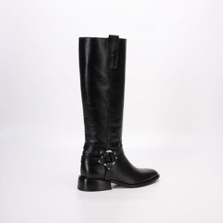 Botte en cuir noir Karen