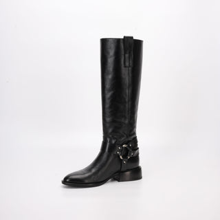 Botte en cuir noir Karen