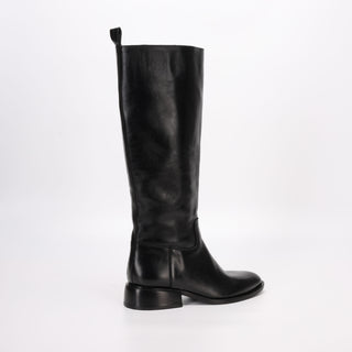 Lise Black Leather Boot