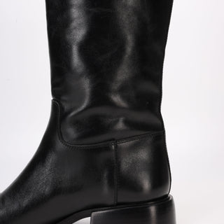 Lise Black Leather Boot