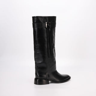 Botte en cuir noir Iris