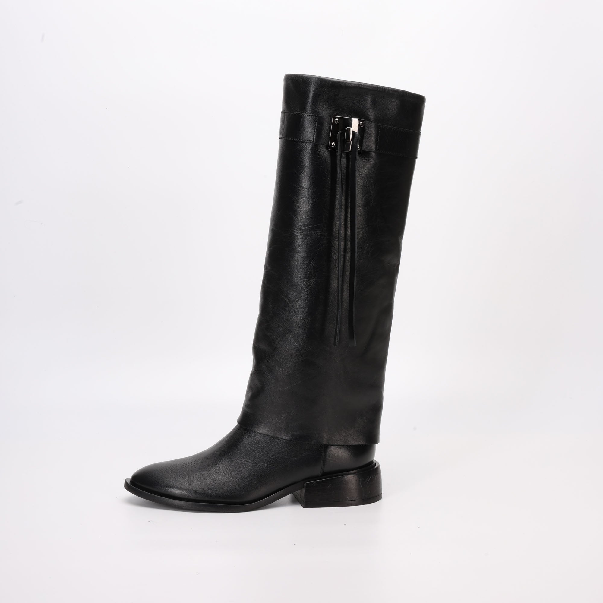 Stivale in Pelle Iris Nero