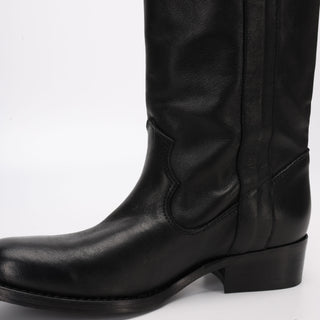 Bota de cuero negra Sofie