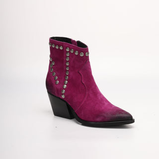 Eva Purple Suede Ankle Boot 