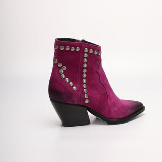 Eva Purple Suede Ankle Boot 