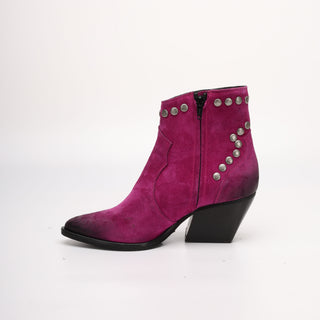 Eva Purple Suede Ankle Boot 