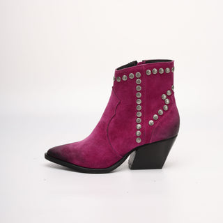 Eva Purple Suede Ankle Boot 