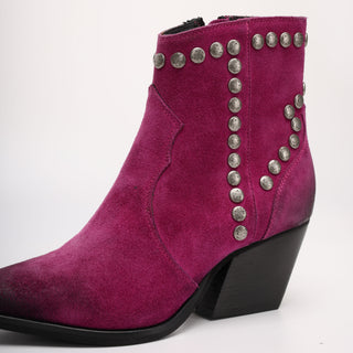 Eva Purple Suede Ankle Boot 