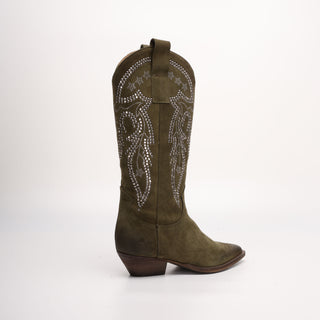 High Texan in Karene Green Suede