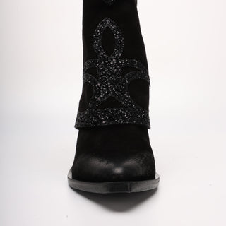 High Texan Boot in Isa Black Suede