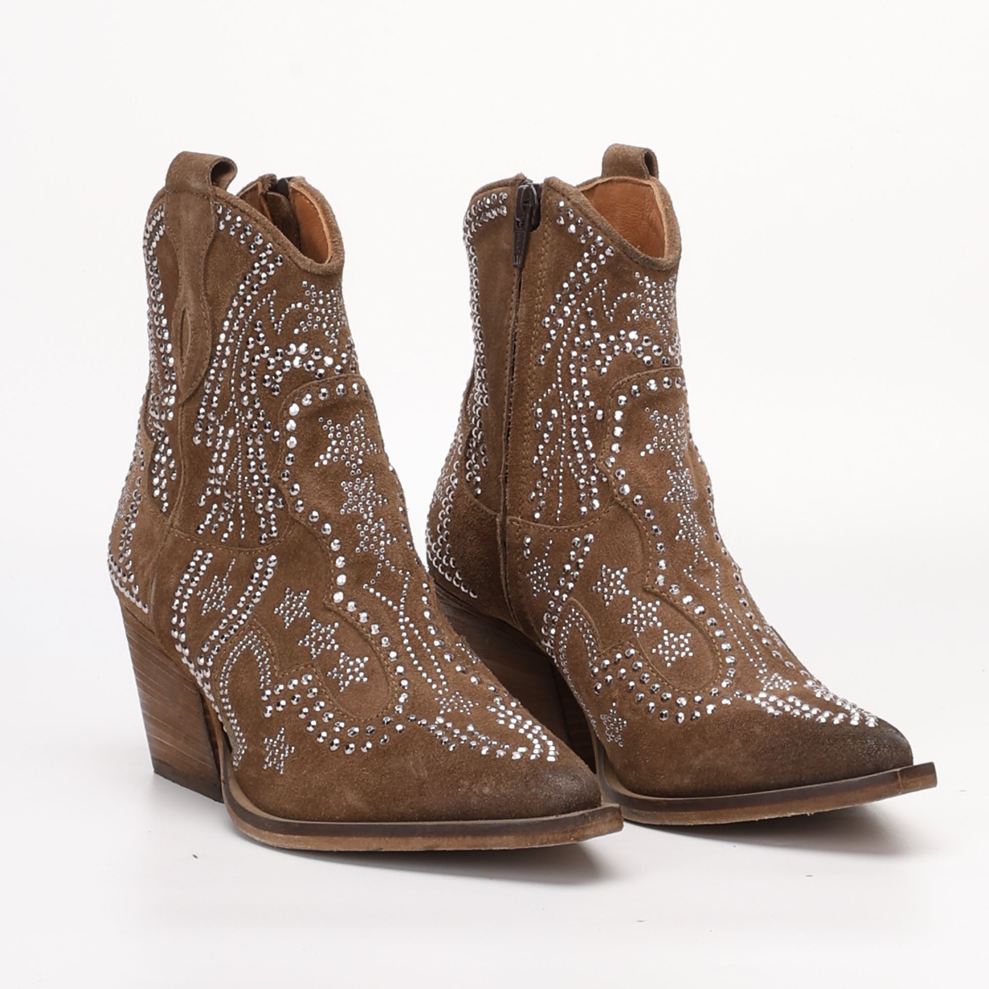 Stivaletto in Camoscio con Strass Stephany Sesamo