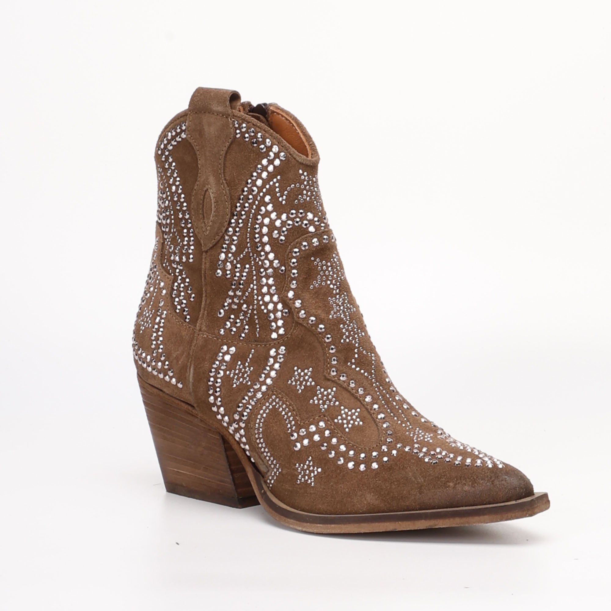 Stivaletto in Camoscio con Strass Stephany Sesamo