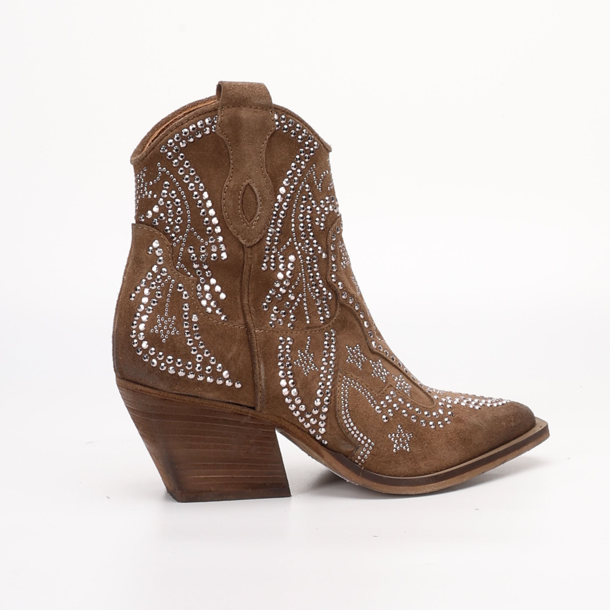 Stivaletto in Camoscio con Strass Stephany Sesamo