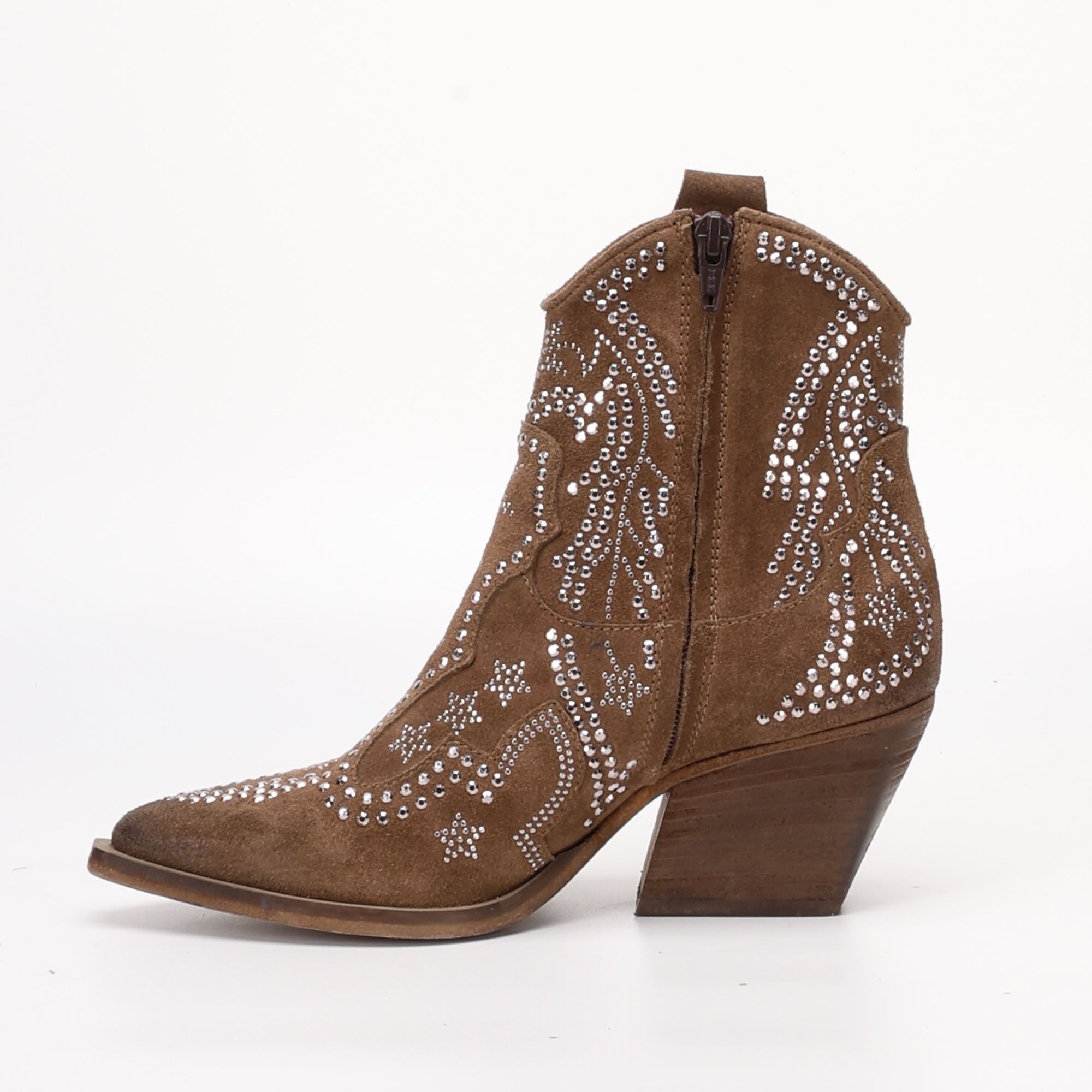 Stivaletto in Camoscio con Strass Stephany Sesamo