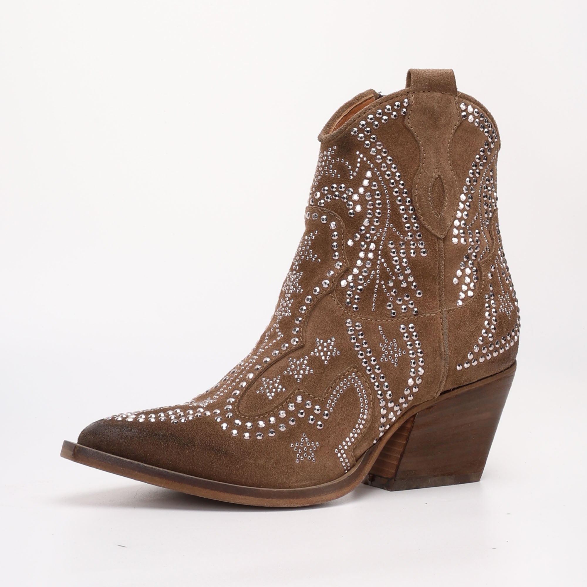 Stivaletto in Camoscio con Strass Stephany Sesamo