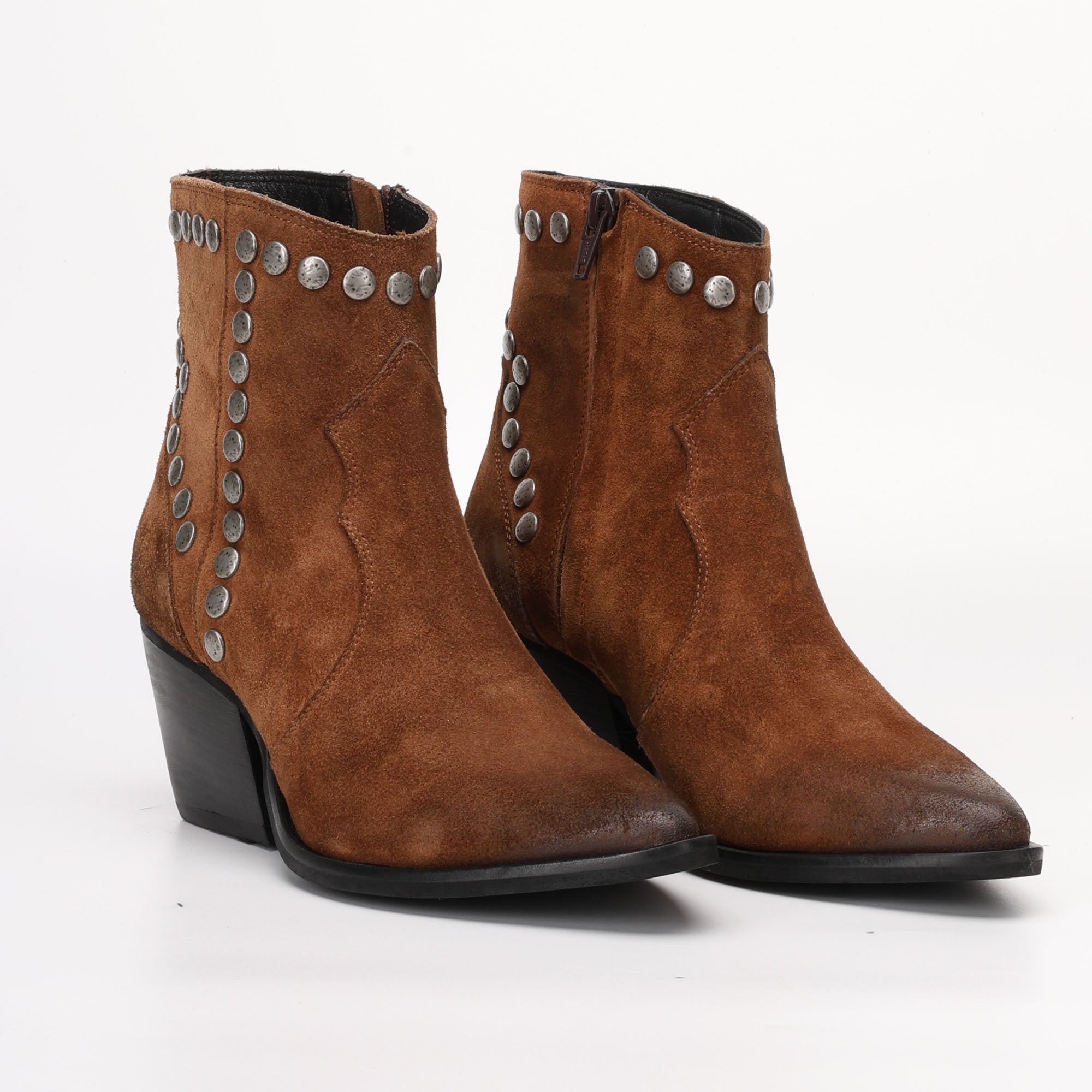 Tronchetto in Camoscio Eva Marrone