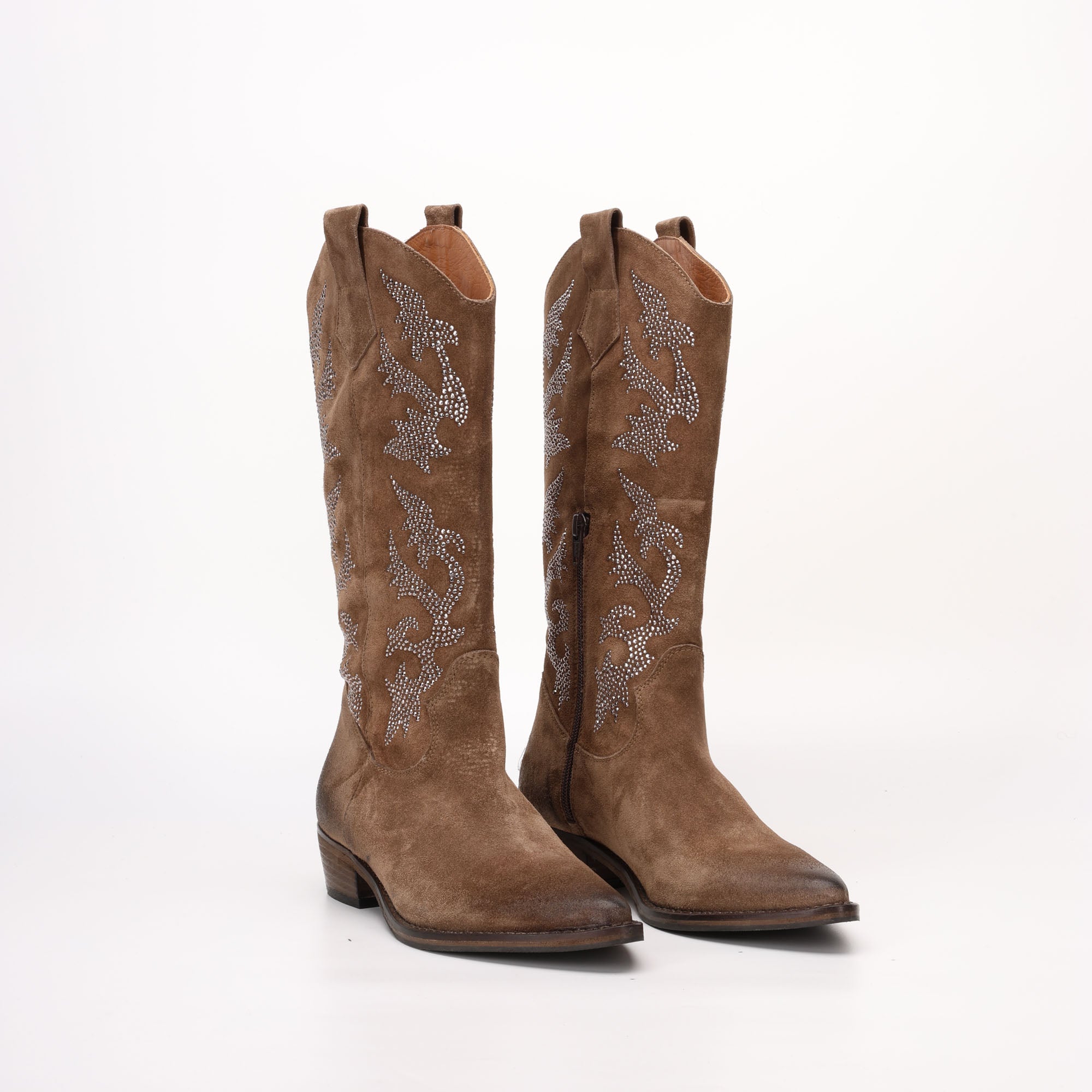 Stivale alto Texano in Camoscio Rebecca Marrone