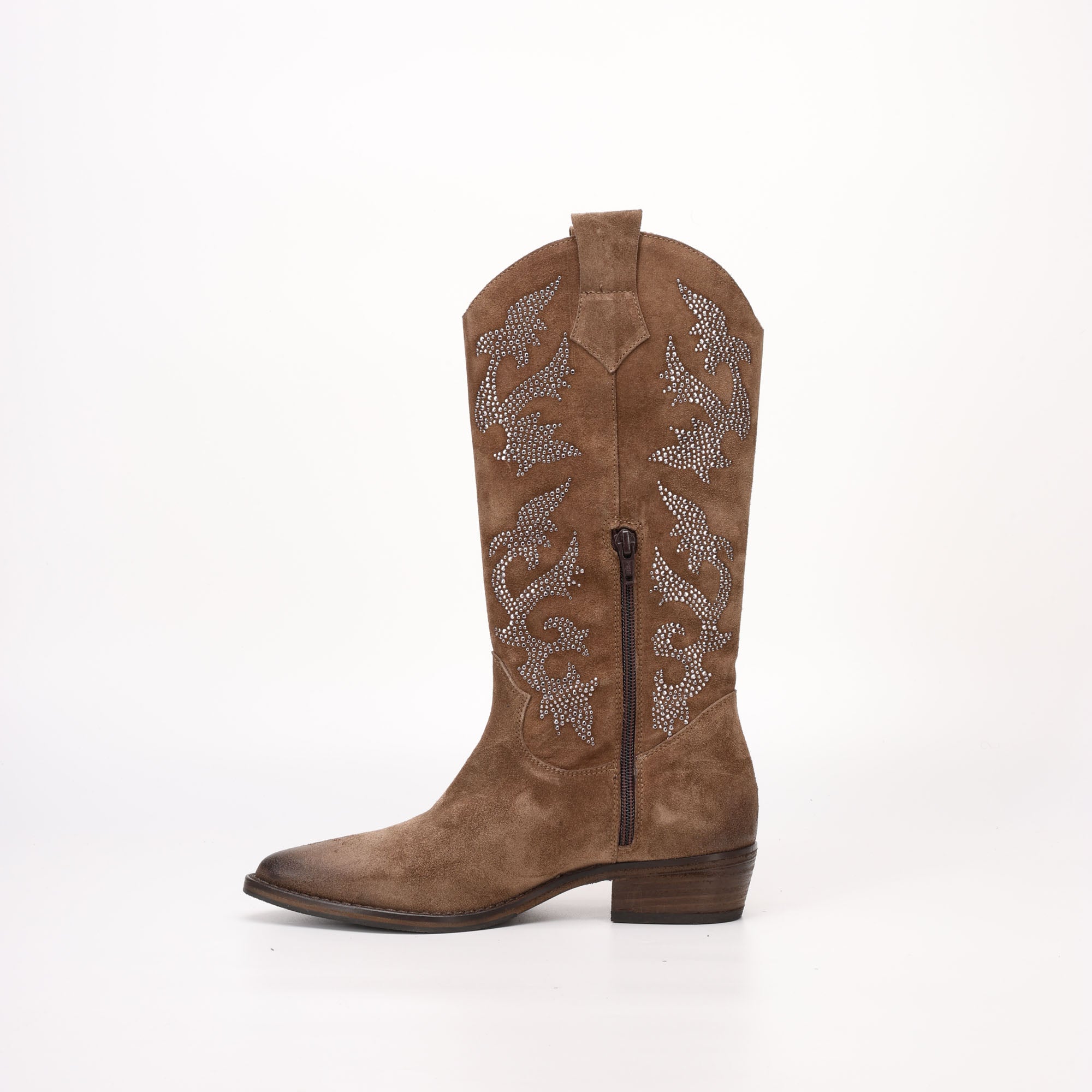 Stivale alto Texano in Camoscio Rebecca Marrone