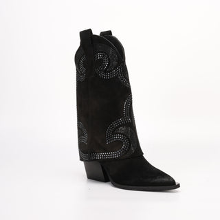 Bota Texana Alta en Ante Tessia Black