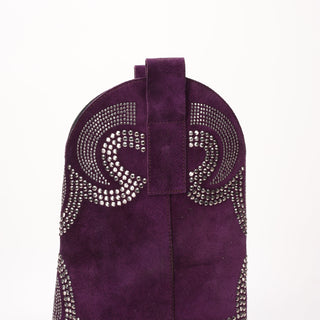 Tall Texan Boot in Tessia Purple Suede