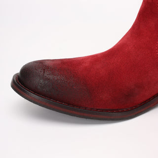 Botte en daim rouge Sofie 