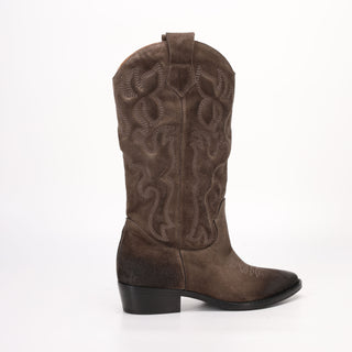 Lena Beige Suede Padded High Texan Boot