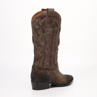 Lena Beige Suede Padded High Texan Boot