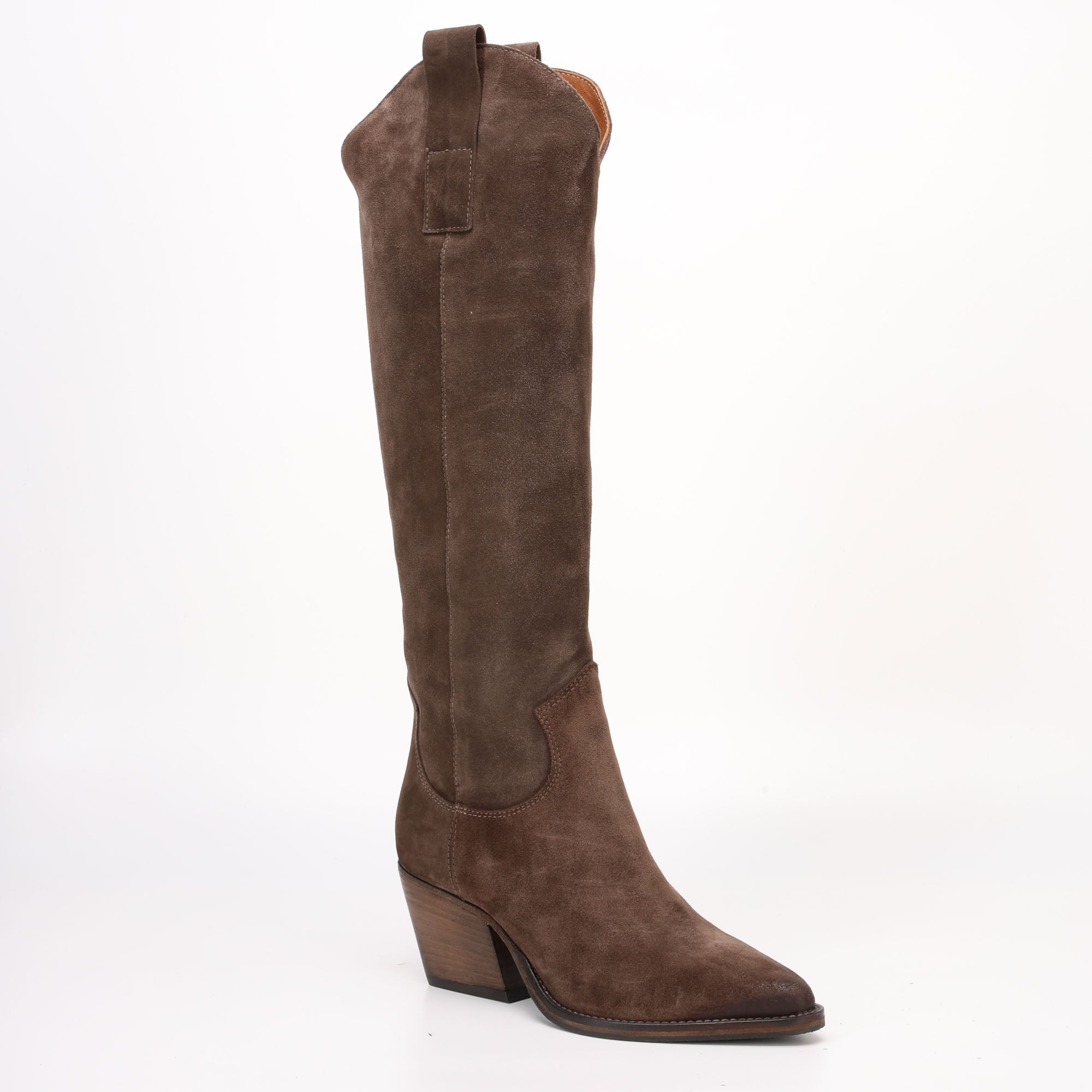 Stivale Alto in Camoscio Giuly Marrone