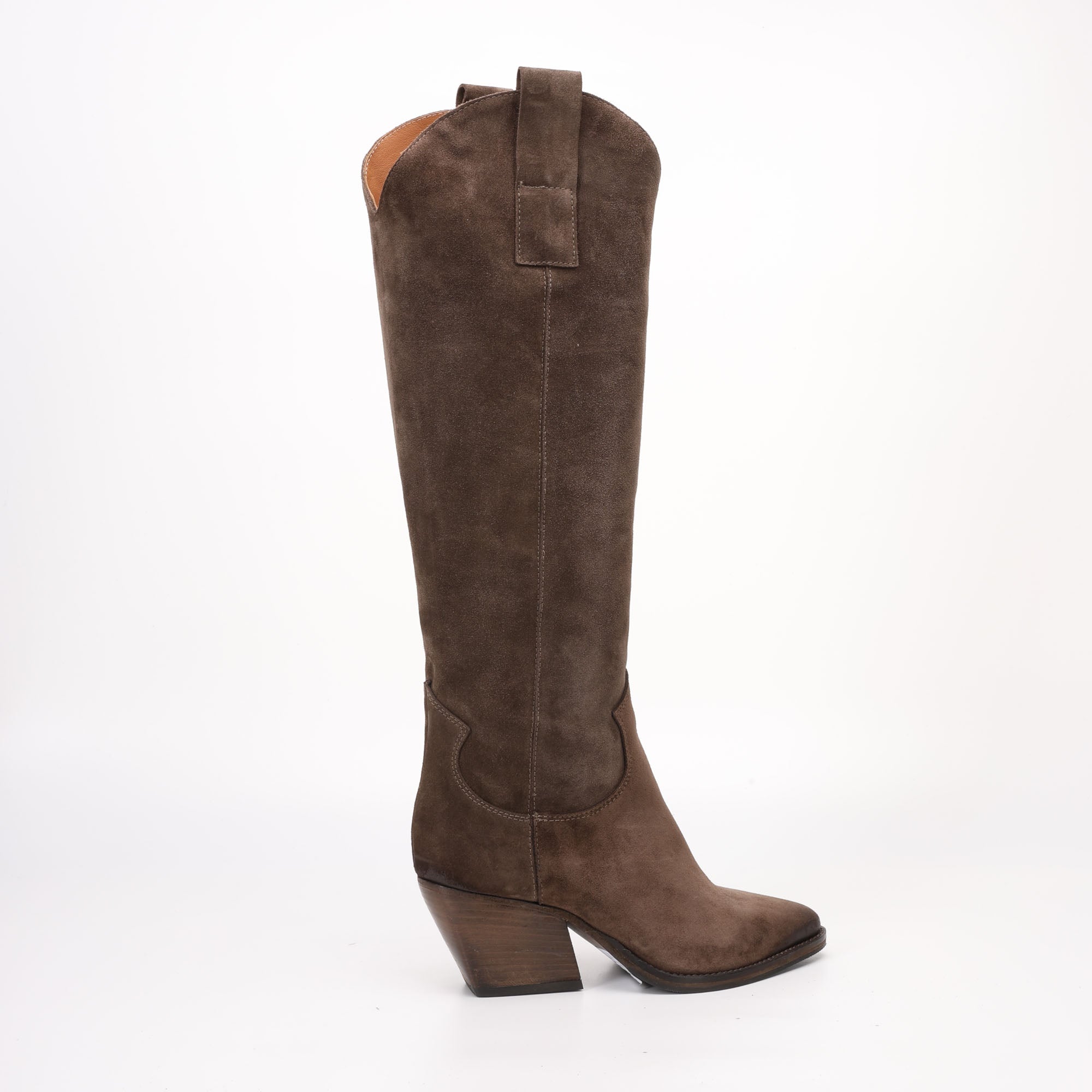 Stivale Alto in Camoscio Giuly Marrone