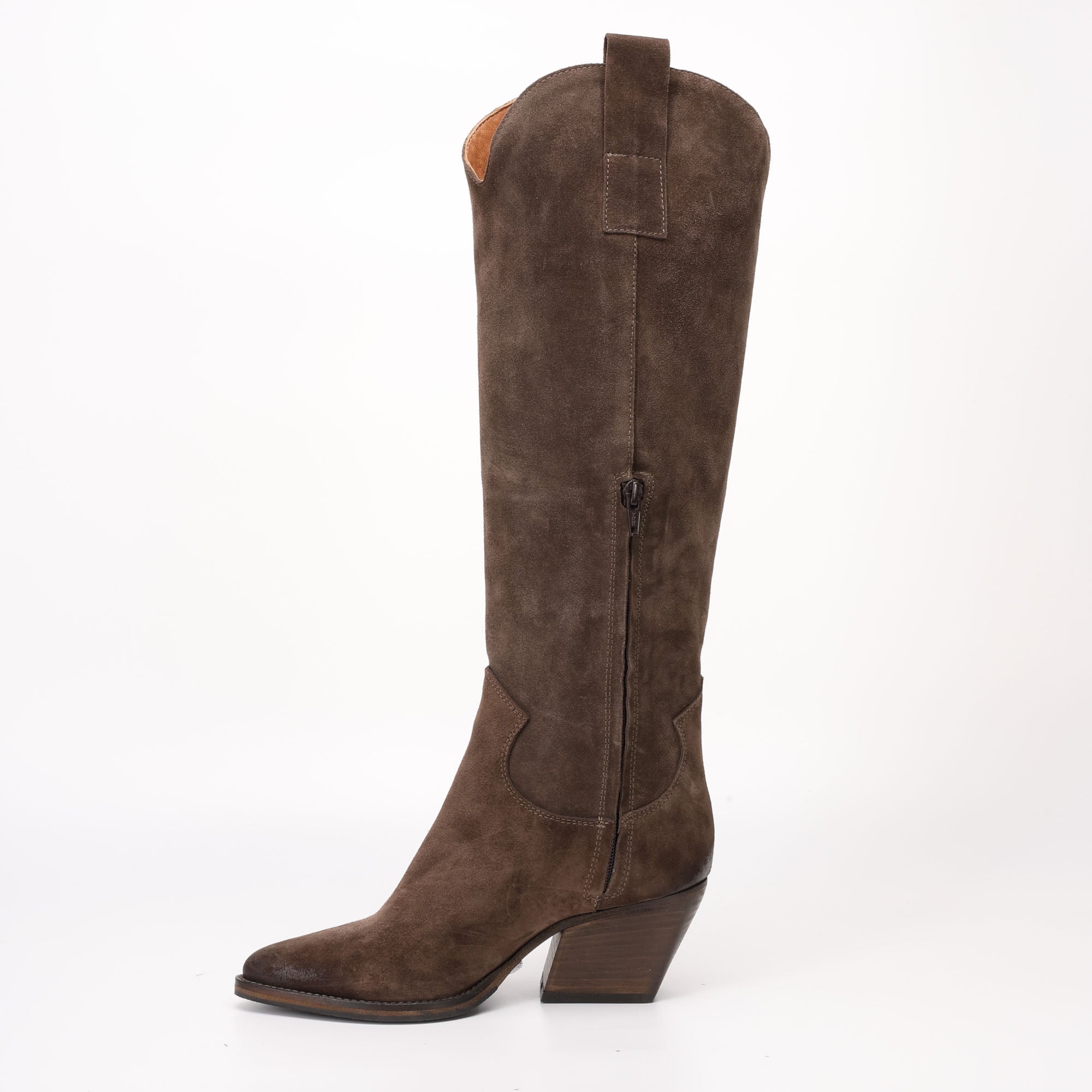 Stivale Alto in Camoscio Giuly Marrone