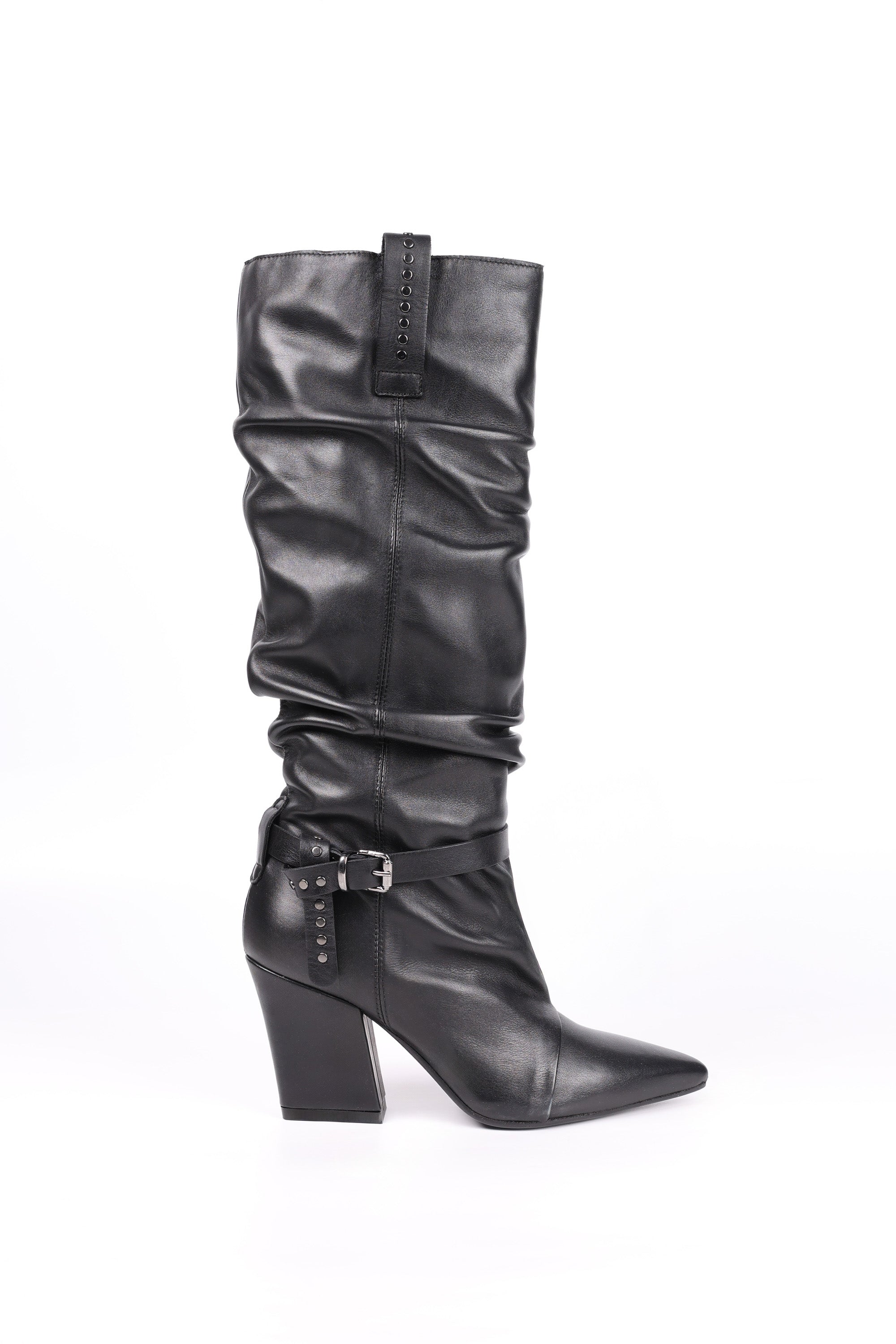 Bottes en cuir et clous Kaya