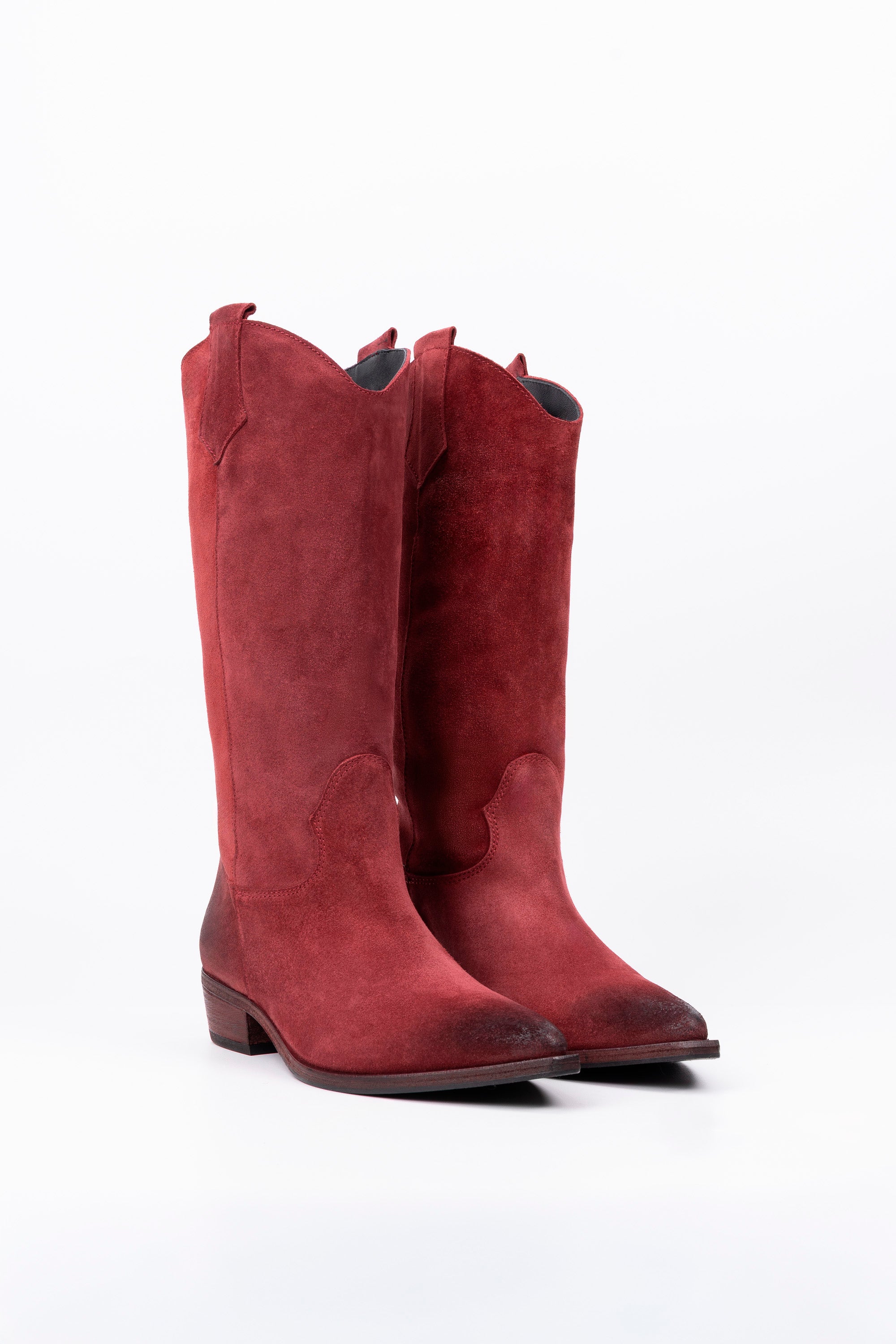 Stivali Texani in Camoscio Morbido Elena