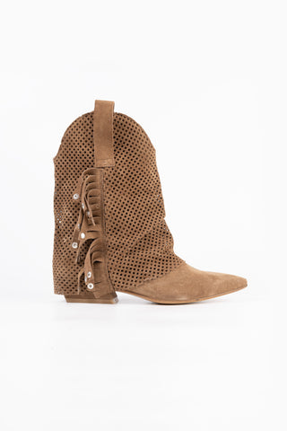 Bottines Texanes en Cuir Sienna