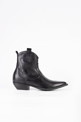 Bottines Texanes en Cuir Clair