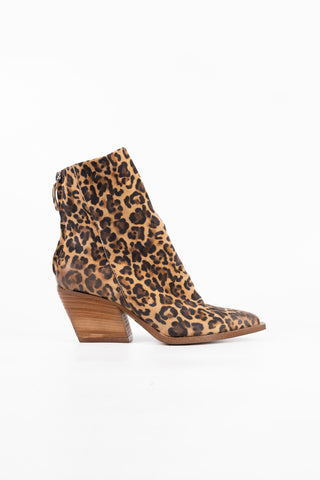 Spotted Leather Texan Ankle Boots