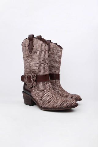 Carol Raffia ankle boots