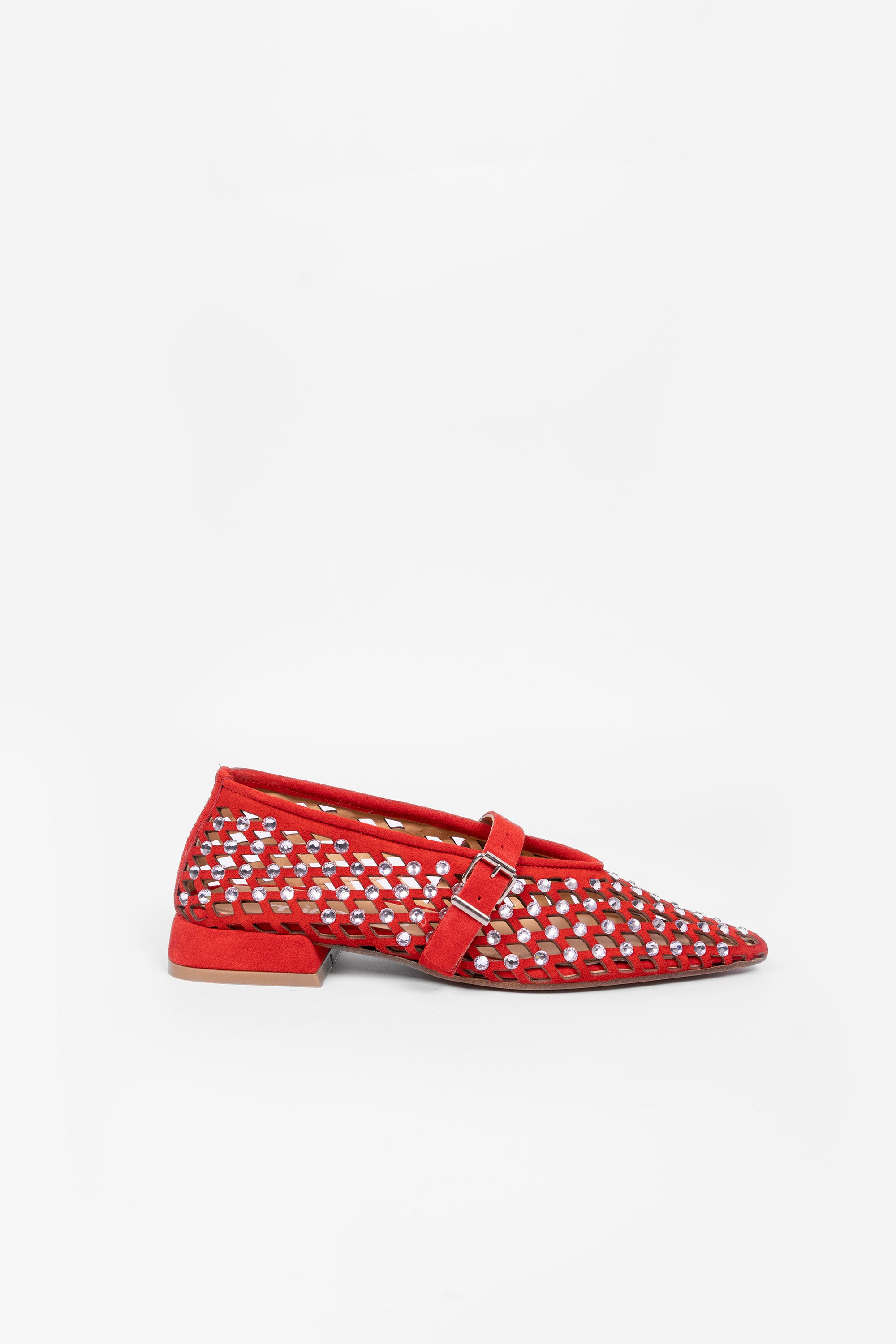 Ballerina In Camoscio Con Strass Jolie