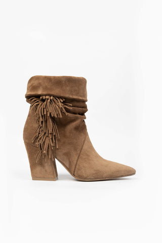 Suede Ankle Boots with Fringes Mara