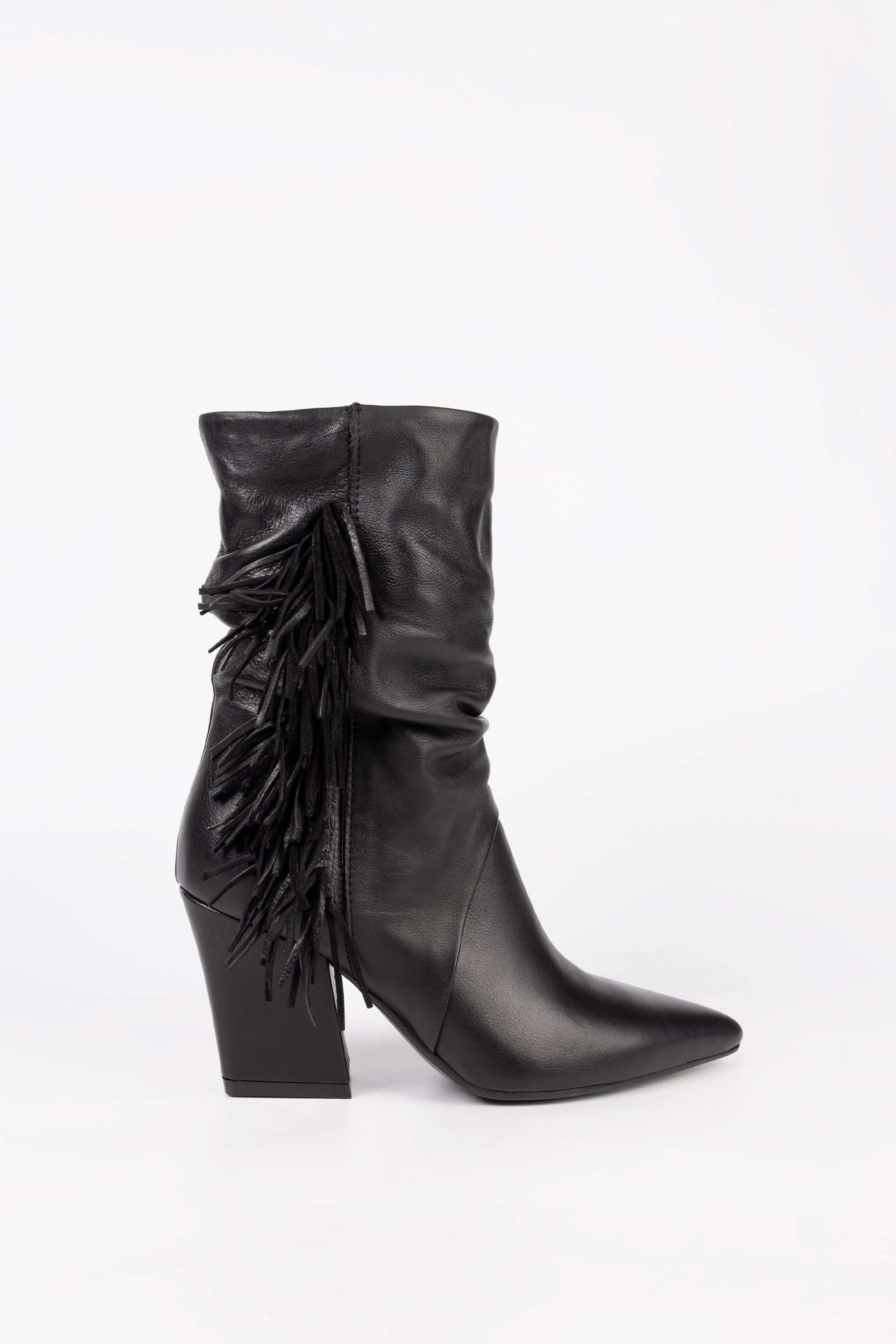 Stivaletti in Pelle con Frange Madison