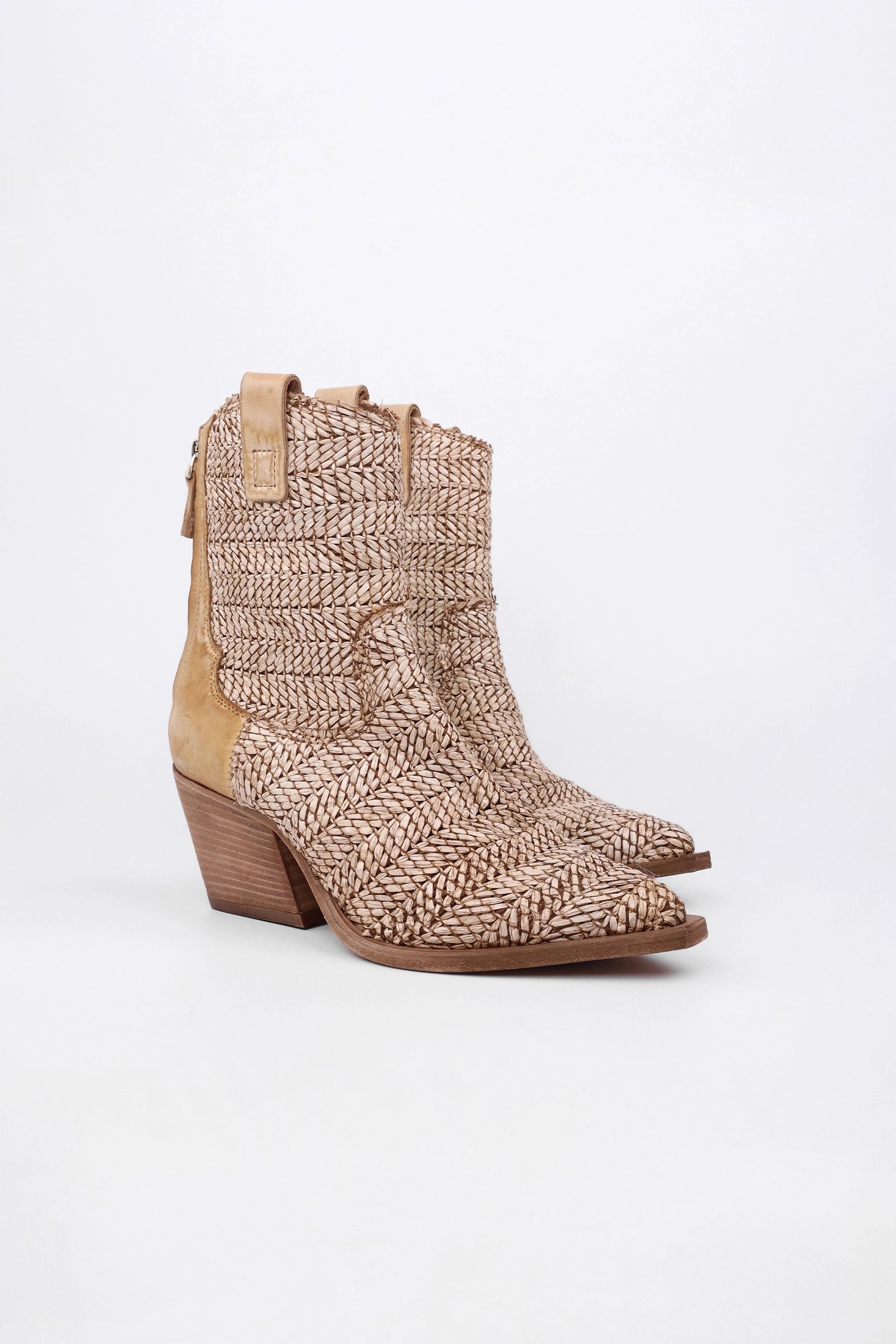 Stivaletti Texani Aurora in Raffia